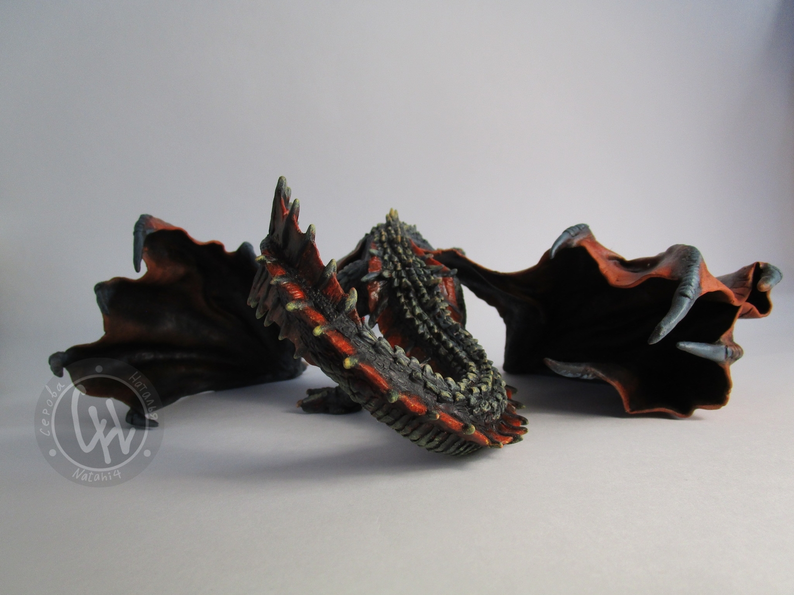 My Dragon Drogon, inspired by Game of Thrones. - My, Polymer clay, Game of Thrones, Drogon, Needlework without process, Sculpture, The Dragon, Longpost