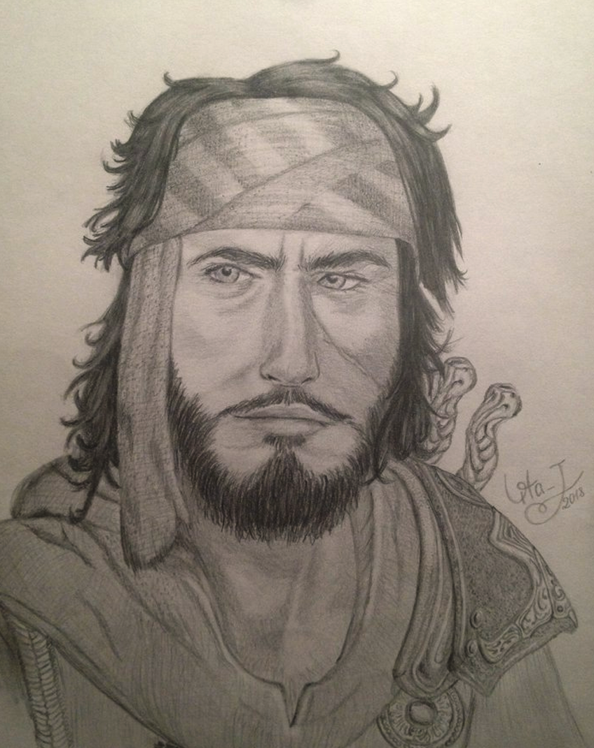 Yusuf Tazeem. Assassin's Creed Revelations - Pencil drawing, My, Longpost, Assassins Creed revelations, Characters (edit)