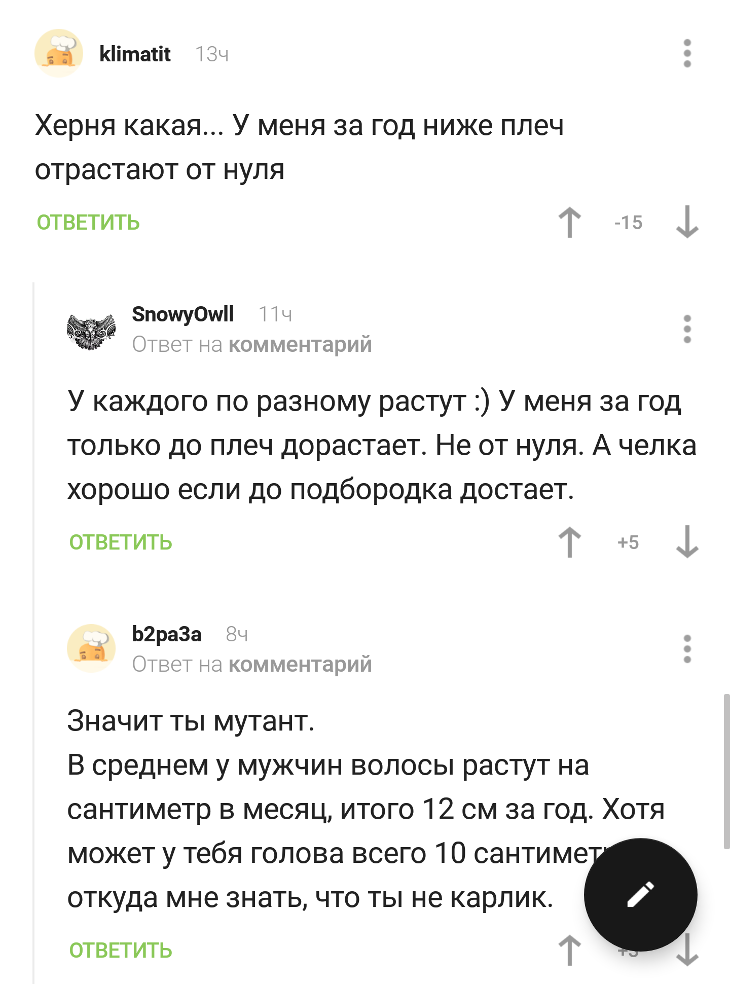 Комментарии на пикабу или всё зависит от пропорции - Комментарии на Пикабу, Пропорции человека, Все относительно, Волосы, Растительность, Карлики, Длиннопост