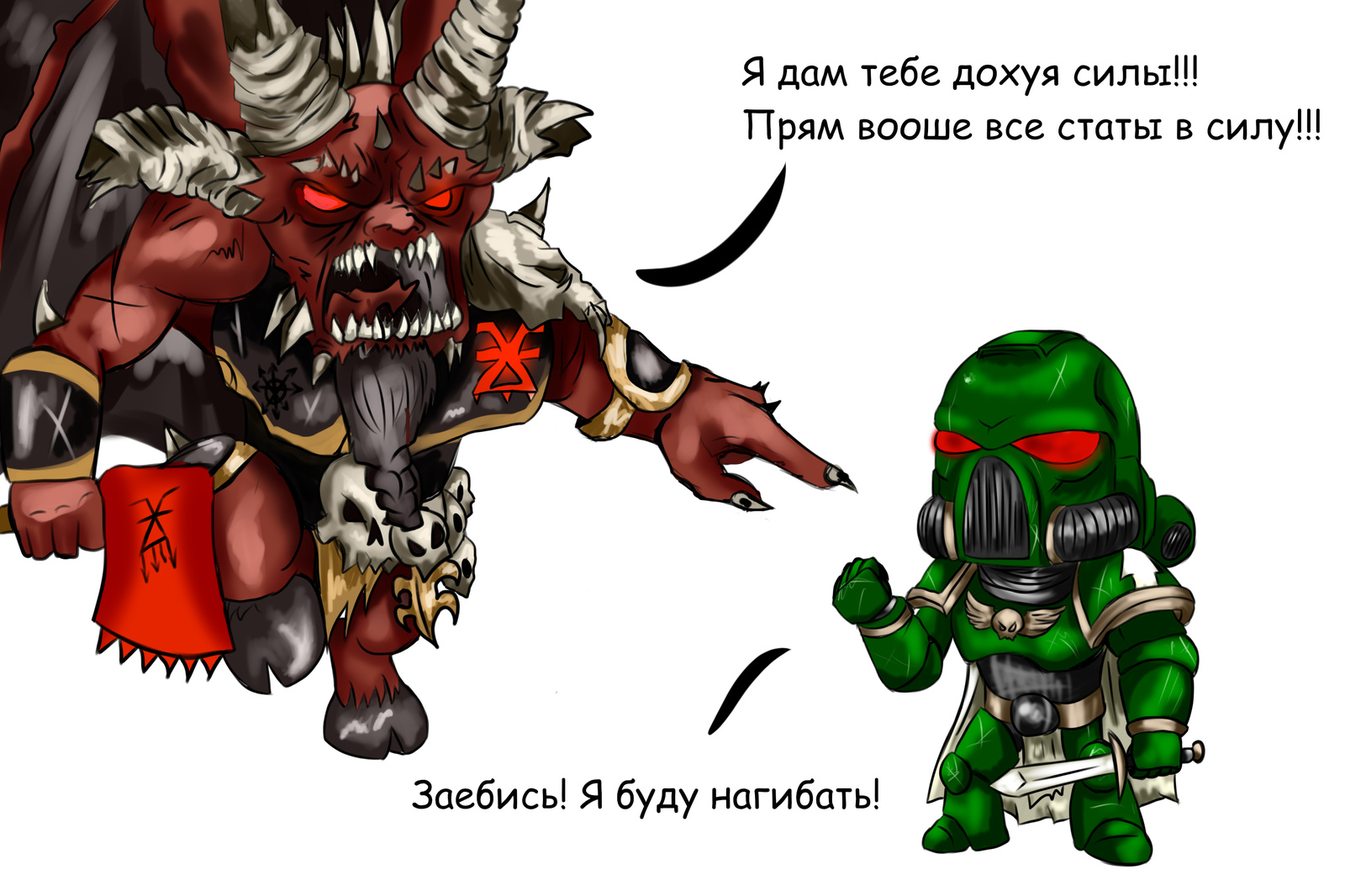 Orcs have no problem - My, Wh humor, Warhammer 40k, Comics, Heresy, Longpost, Mat