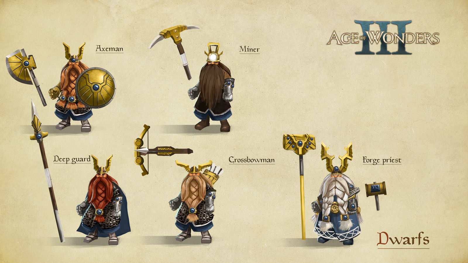 A few sketches of units from AoW 3 beta times. - Game art, Drawing, Age of Wonders 3, Longpost