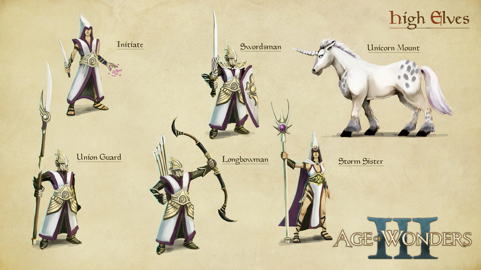 A few sketches of units from AoW 3 beta times. - Game art, Drawing, Age of Wonders 3, Longpost