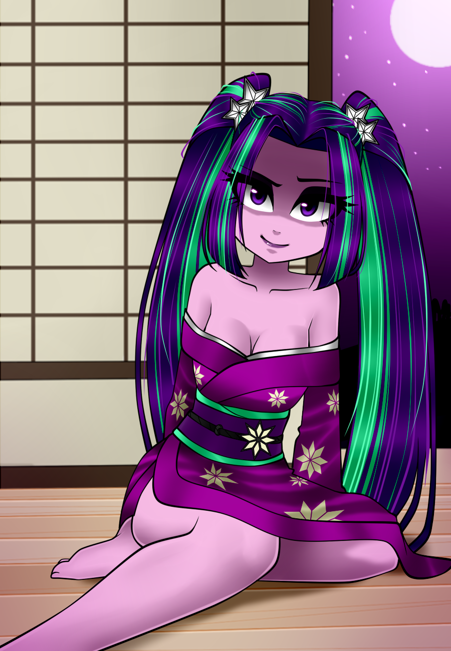 In yukata - My little pony, Equestria girls, Aria blaze, Nekojackun, MLP Edge