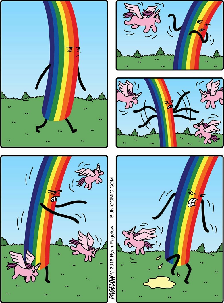 They flew in and screwed up - Buni, Pagelow, Rainbow, Unicorn, Comics