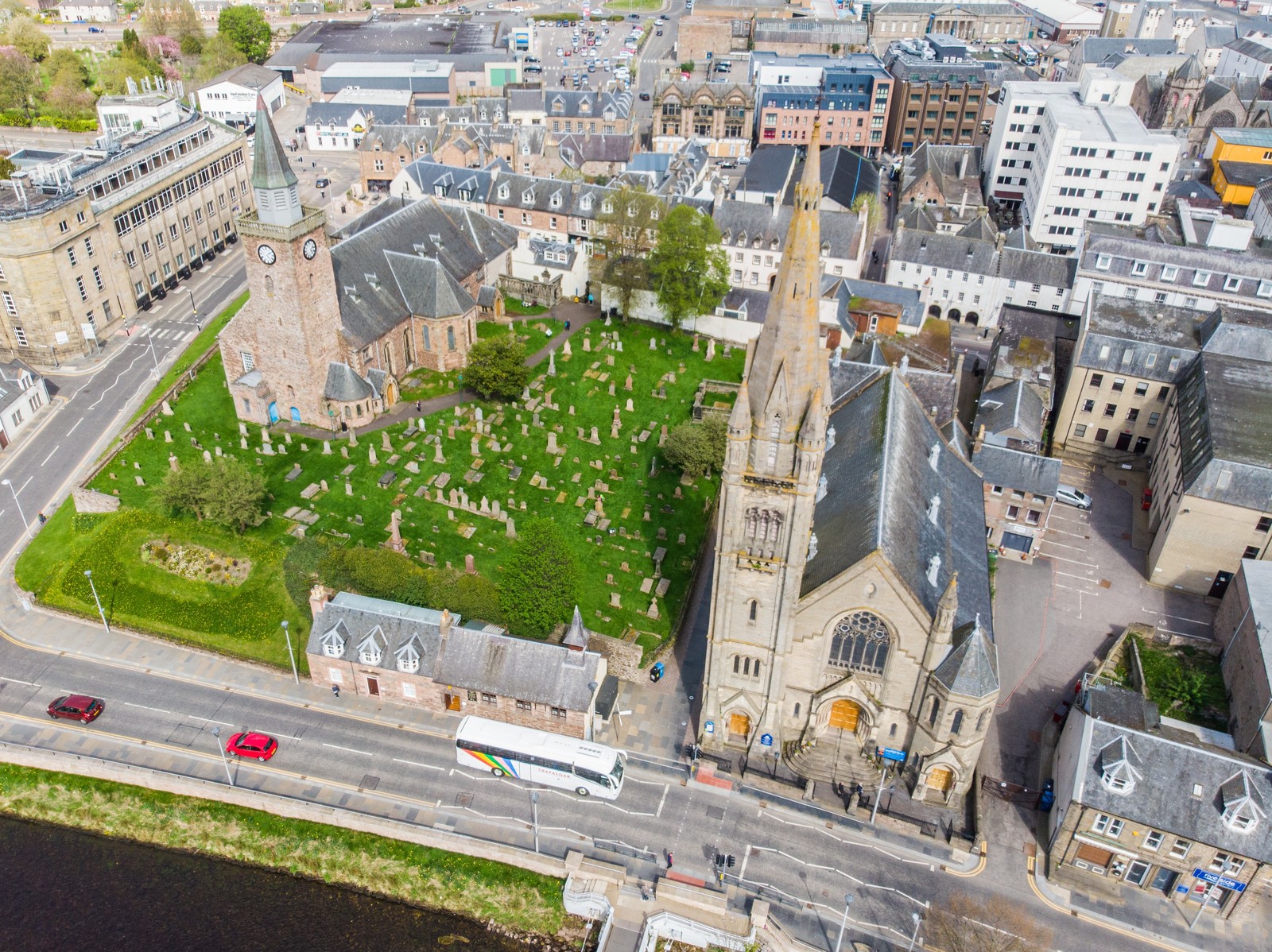 Free North Church, Scotland, United Kingdom - My, Quadcopter, The photo, Travels, Work, Great Britain, England, Scotland