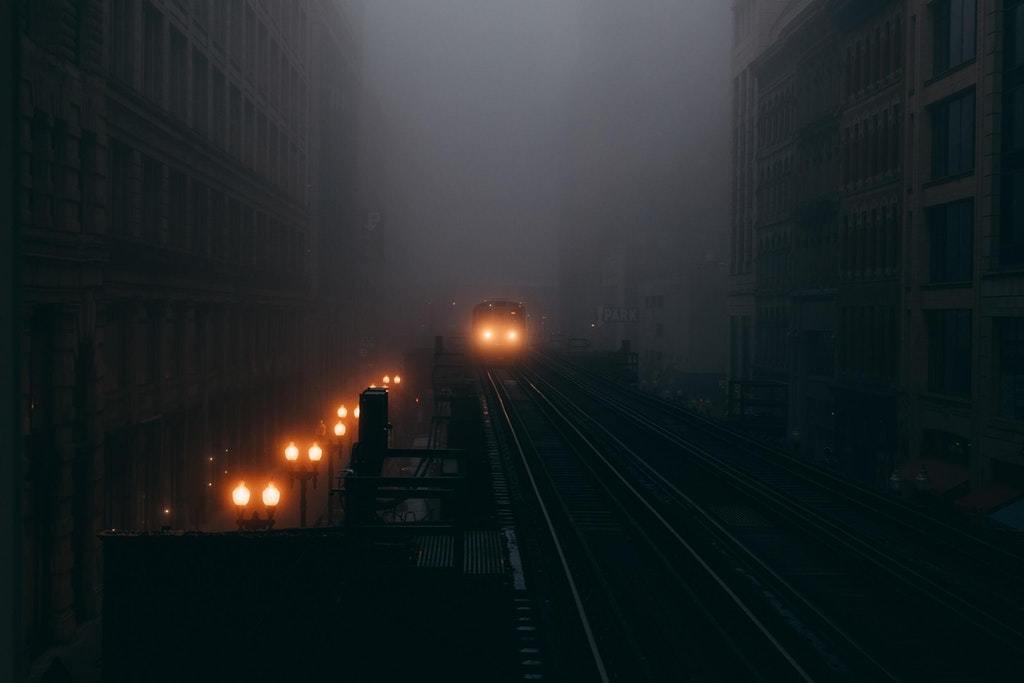 Train arrival. - The photo, A train, Metro, Fog, Reddit