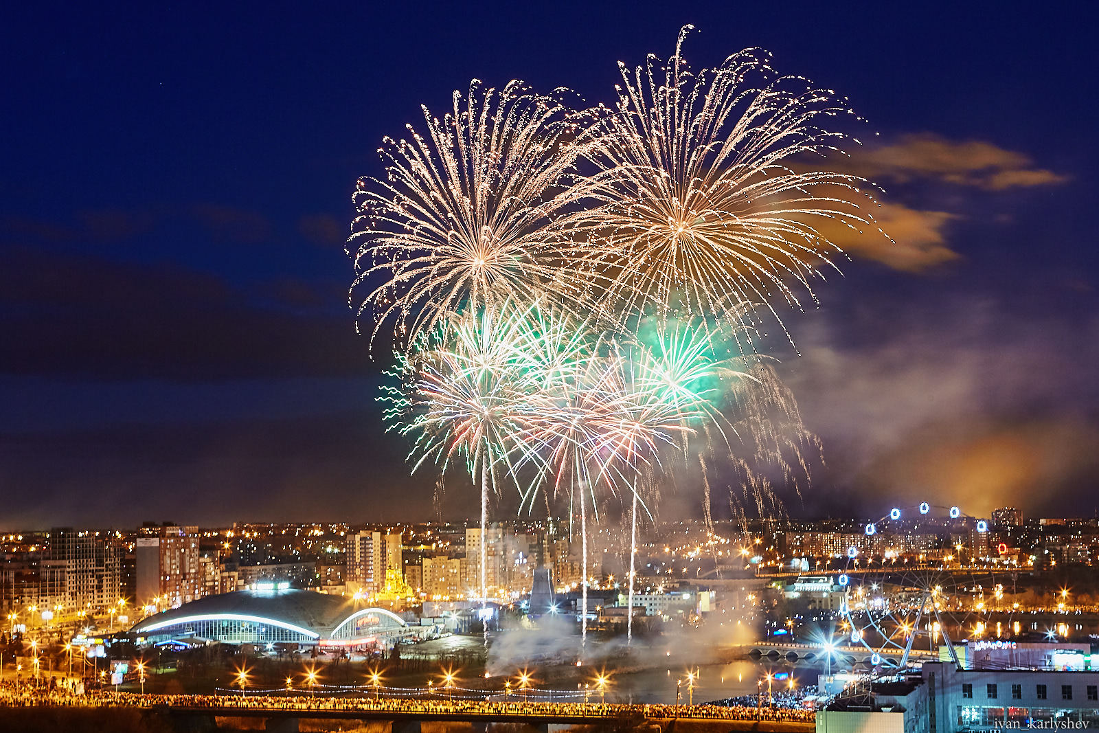 Fireworks in Chelyabinsk on May 9 - My, Firework, Longpost, Chelyabinsk, May 9, 2018, May 9 - Victory Day