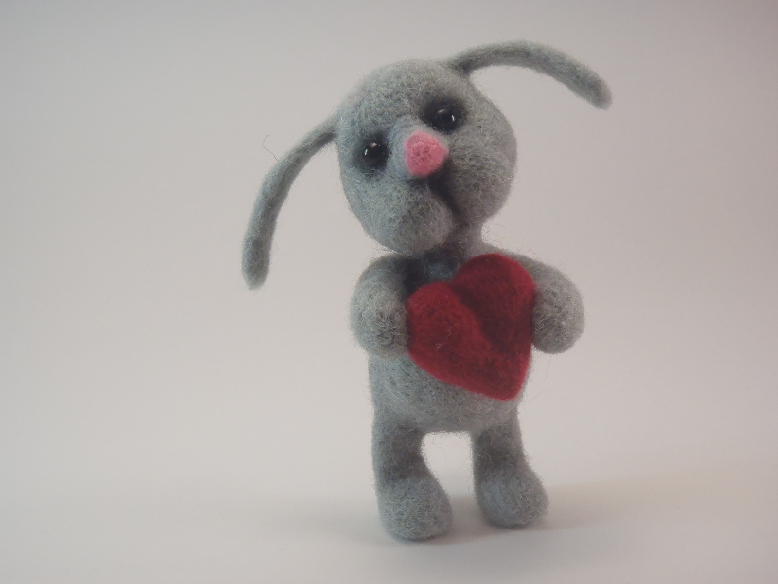 -Hare? - Hare, hare... - My, Dry felting, Handmade, Needlework without process, Hare, Presents, Longpost