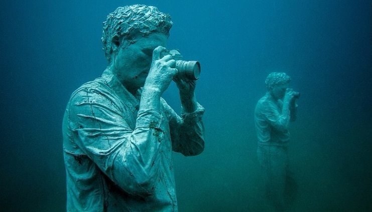 Art at the bottom of the ocean. - Underwater world, Underwater museum, Museum, Ocean, Sculpture, Beautiful, Interesting, Longpost, Picture with text