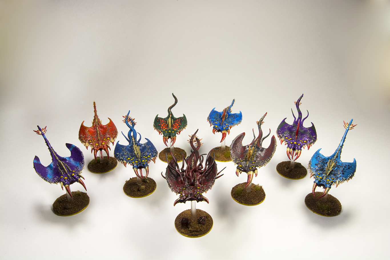 Screamers of Tzeentch - Моё, Warhammer 40k, Wh miniatures, Хаос, Tzeentch, Миниатюра, Роспись, Хобби, Длиннопост