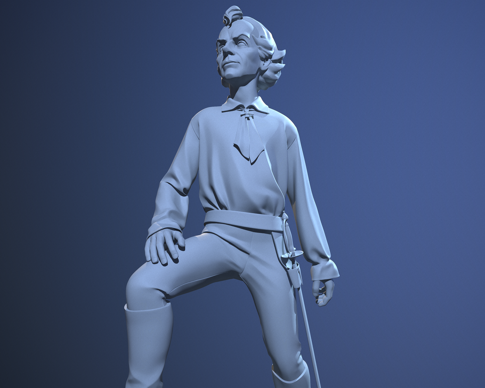 Suvorov - My, Suvorov, Figure, 3D, Character Creation, 3D graphics, Graphics, Sculpture, Longpost