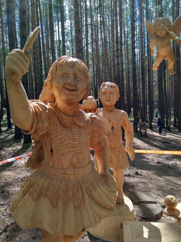 Lukomorye 2018 - Festival of Wooden Sculptures - My, Lukomorye, Wood sculpture, Irkutsk, The festival, Art, Animals, Holidays, Nature, Longpost