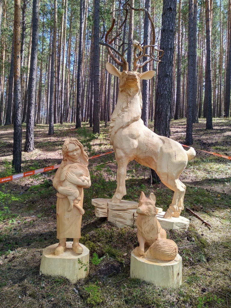 Lukomorye 2018 - Festival of Wooden Sculptures - My, Lukomorye, Wood sculpture, Irkutsk, The festival, Art, Animals, Holidays, Nature, Longpost