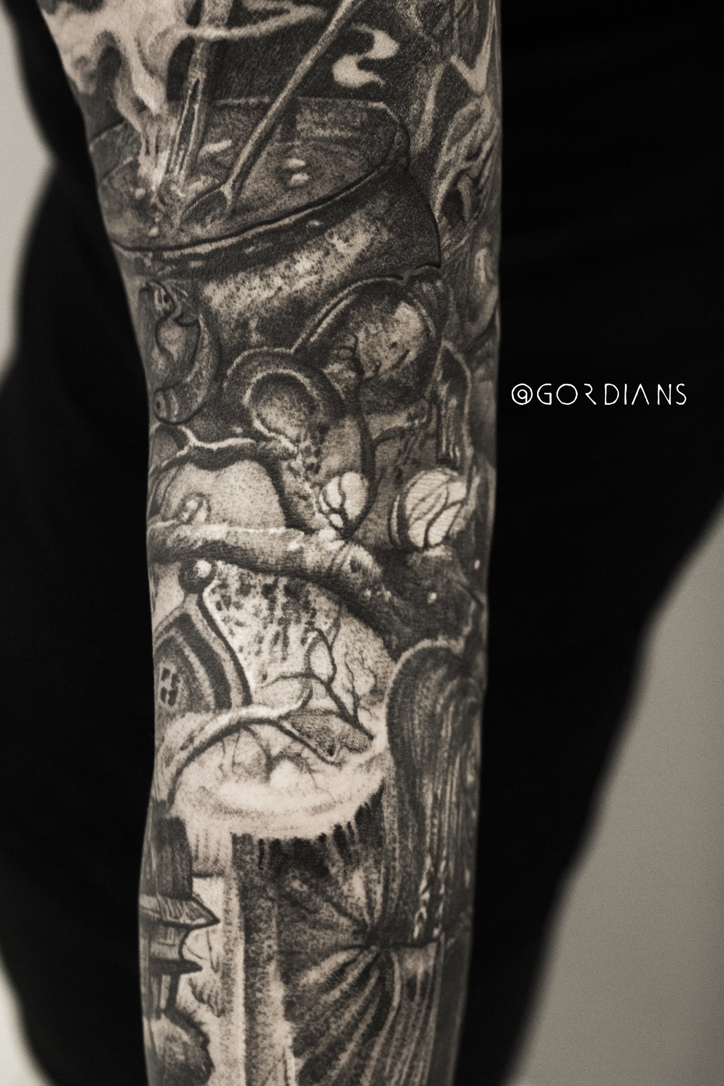 baba yaga - My, Baba Yaga, Tattoo, Longpost, Sleeve, The photo