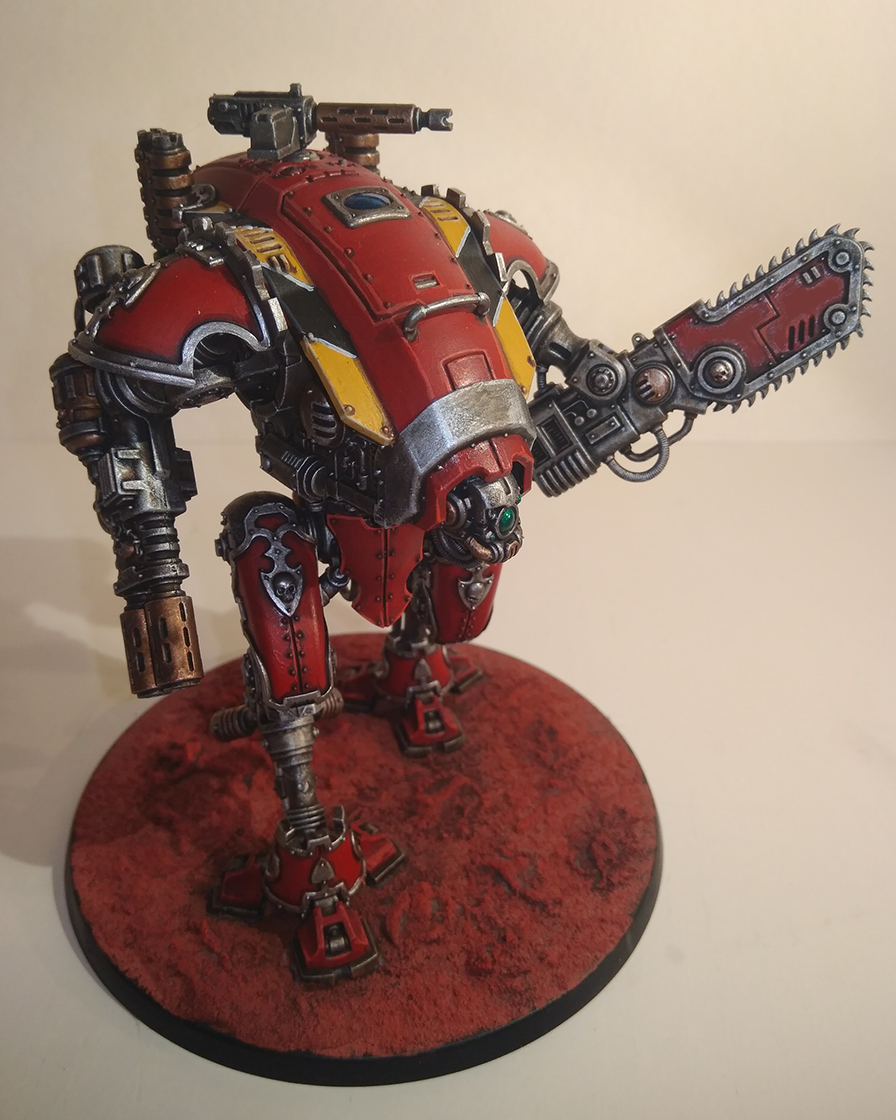 Armiger Warglaive - Моё, Armiger Warglaive, Покраска, Adeptus Mechanicus, Гифка, Длиннопост, Wh miniatures