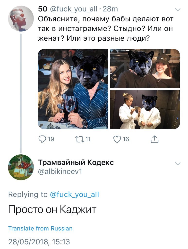 Объяснение
 - Twitter, Скриншот, Каджиты