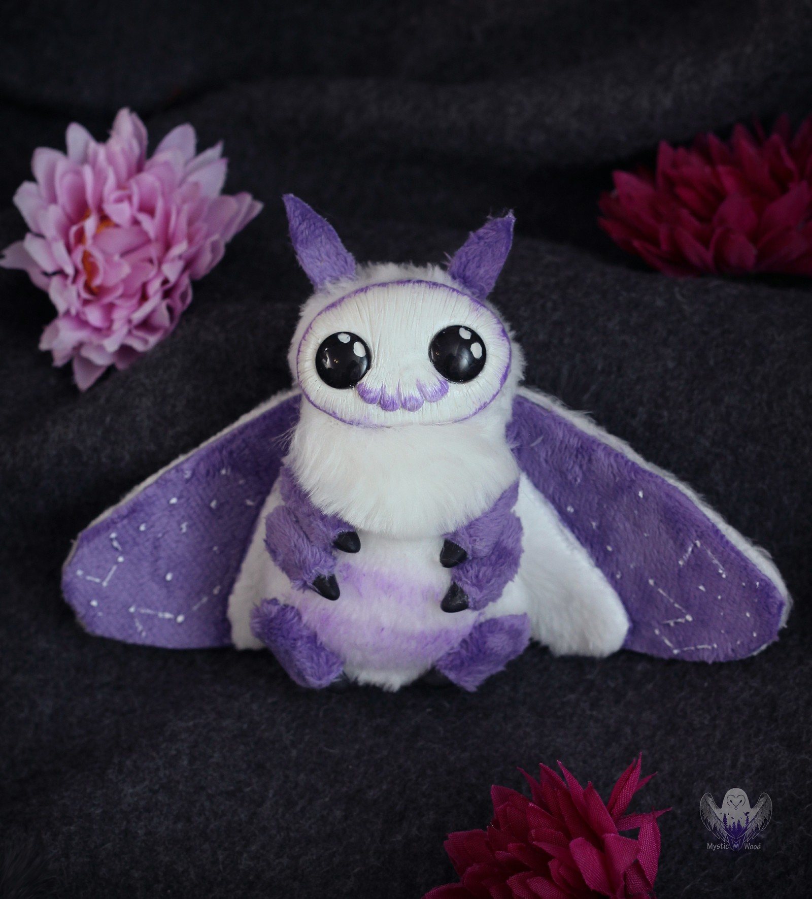 star moth - My, Butterfly, Polymer clay, Handmade, Needlework without process, Longpost