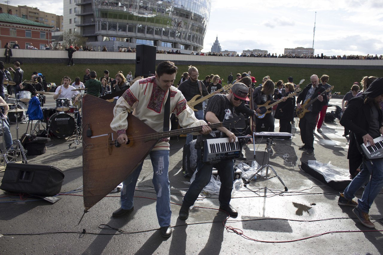 A rock flashmob in honor of 30 Seconds to Mars took place in Moscow - Moscow, Flash mob, , 30 seconds to mars, Video, Rock, Music, Longpost