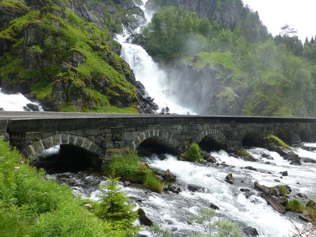 Norway - Norway, The mountains, Nature, The photo, River, Bridge, Longpost