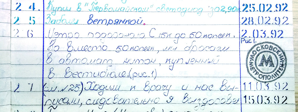 I found my diary, which I kept at the age of 12 :-) - My, Diary, Pupils, Events, Boris Yeltsin, Politics, Coup, Longpost