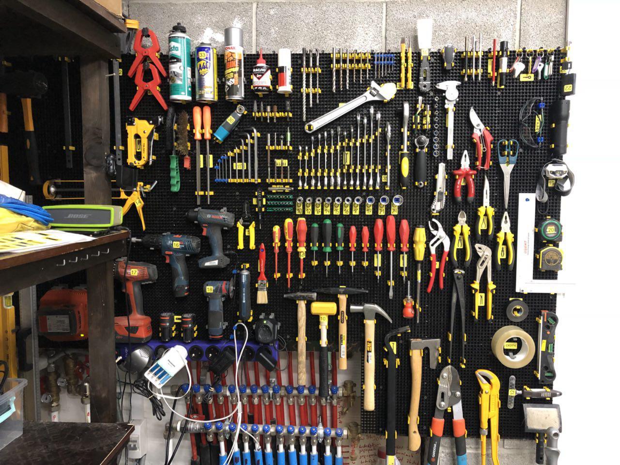 Система хранения инструмента в мастерской и гараже