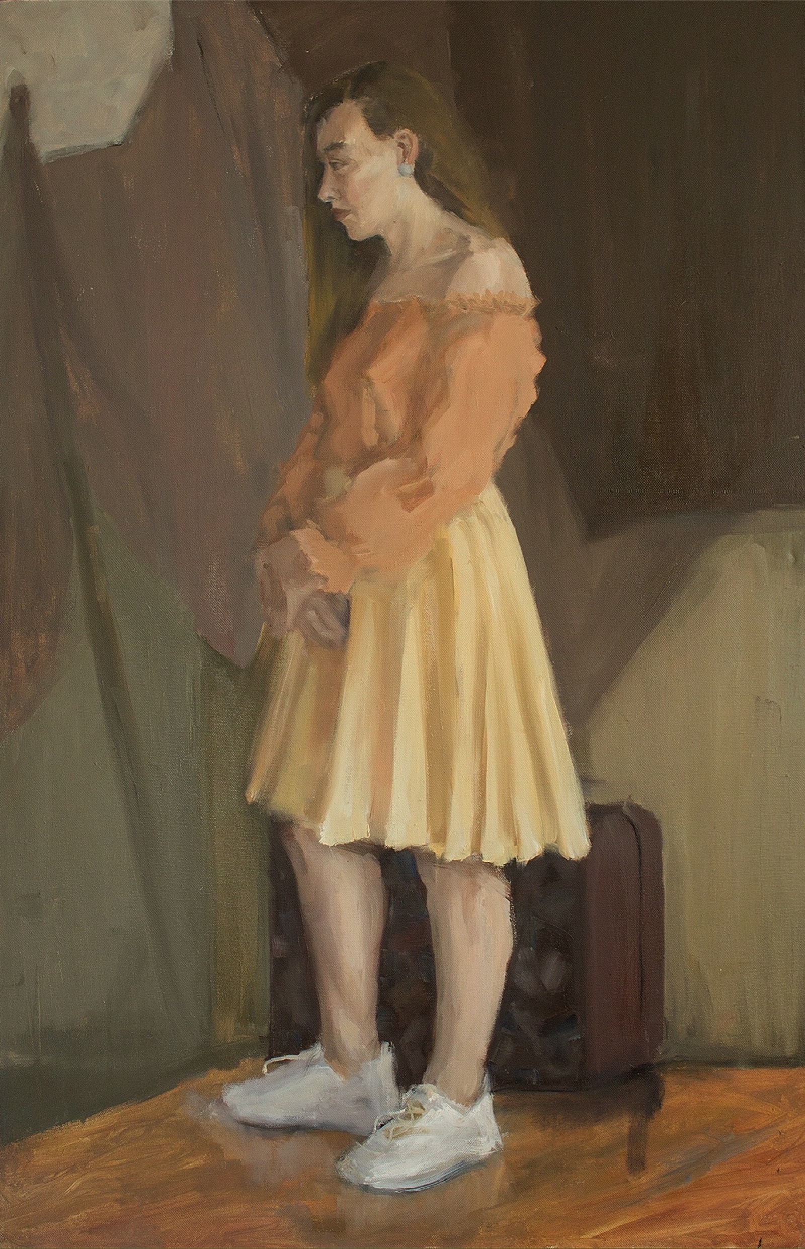 Figure in the interior - My, Girls, Interior, Painting, Painting, Oil painting, Figure, Studies, Longpost, Butter