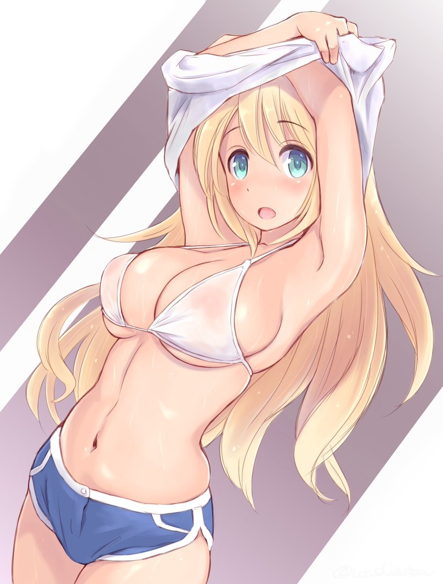 Pan paka pan - NSFW, Kantai Collection, Anime Art, Аниме, Atago, Сиськи, Wa (genryusui), Wa genryusui