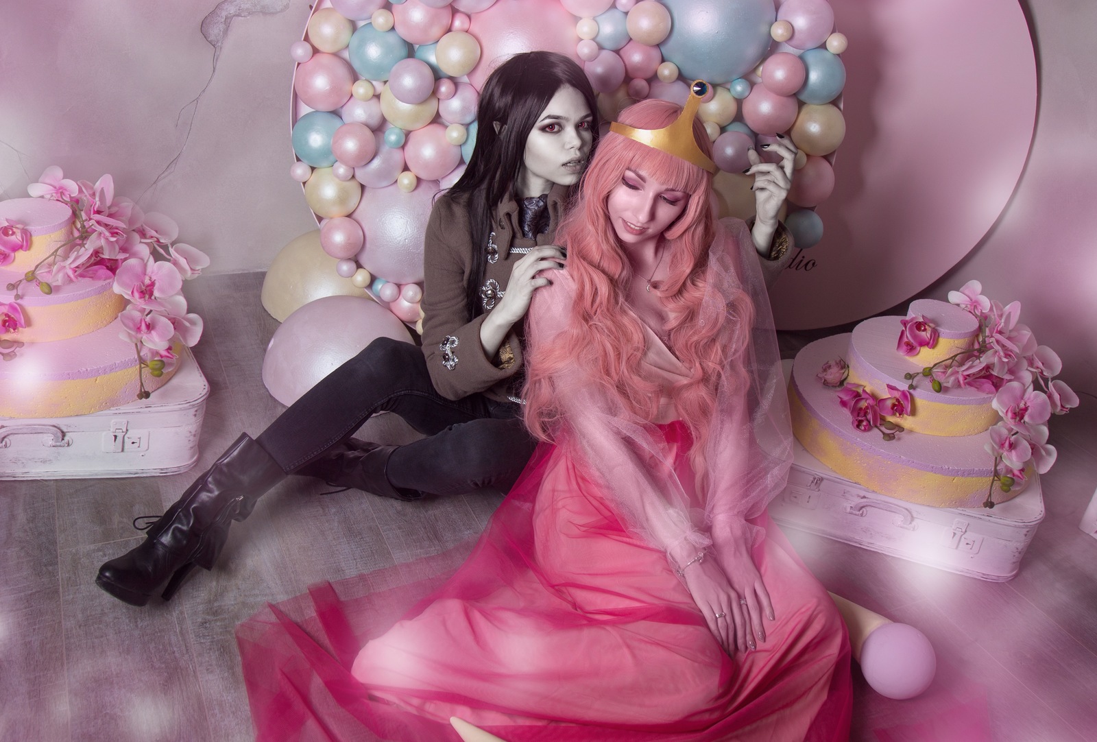 Fandom - Adventure Time Cosplayer - Princess Bubblegum, instagram @jelly_olliCosplayer - Marceline, instagram @marikkorobkin - Моё, Adventure Time, Косплей, Princess Bubblegum, Marceline, Принцесса, Марселин, Длиннопост