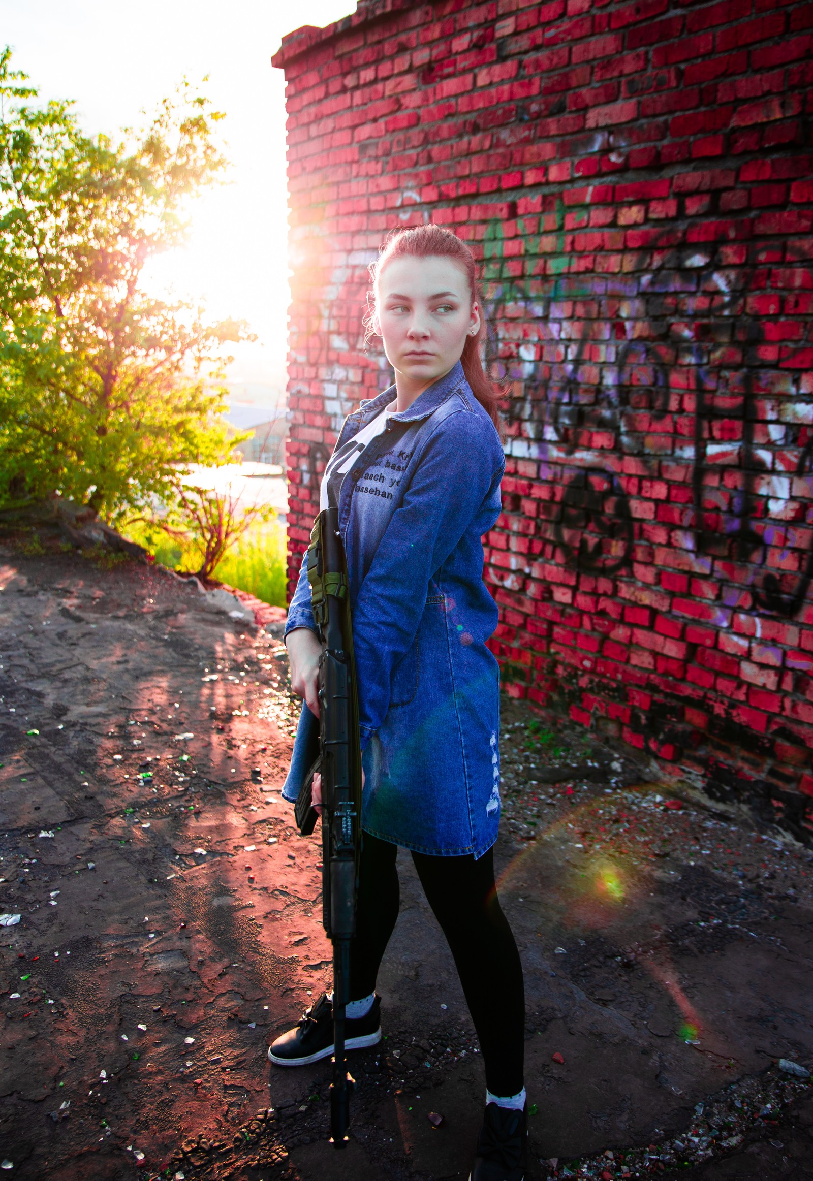 Photoshoot at sunset - My, The photo, Ak-74, PHOTOSESSION, Longpost, Order, Bricks