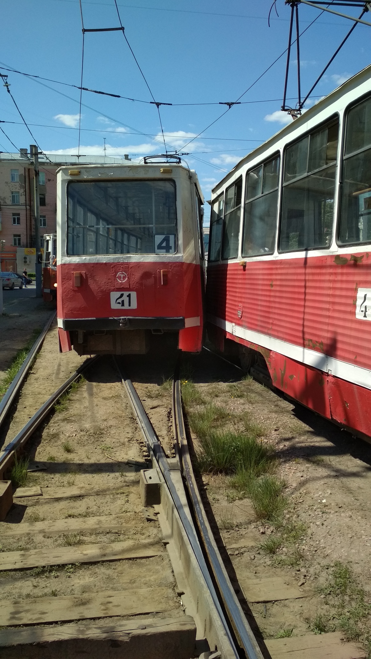 Tell me how you cut - Omsk, Tram, Road accident, The photo, Longpost