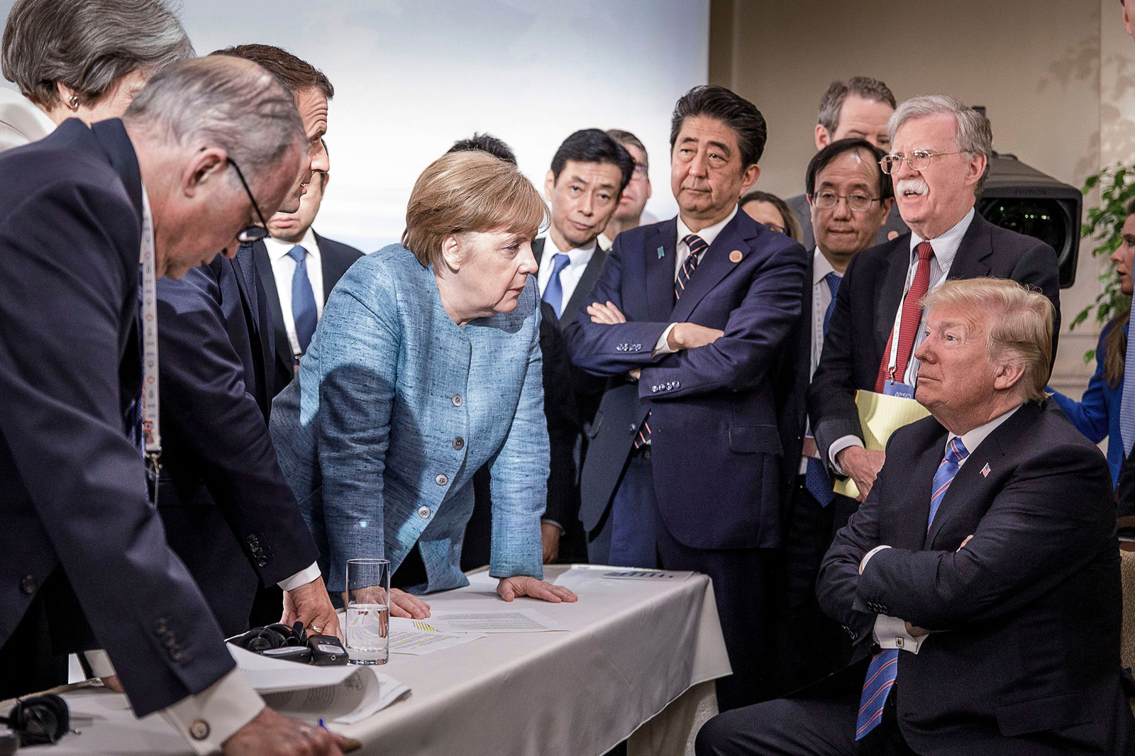 G7 Summit - Kantai collection, Anime, Anime art, G7 Summit, G7, Donald Trump, Angela Merkel, Shinzo Abe