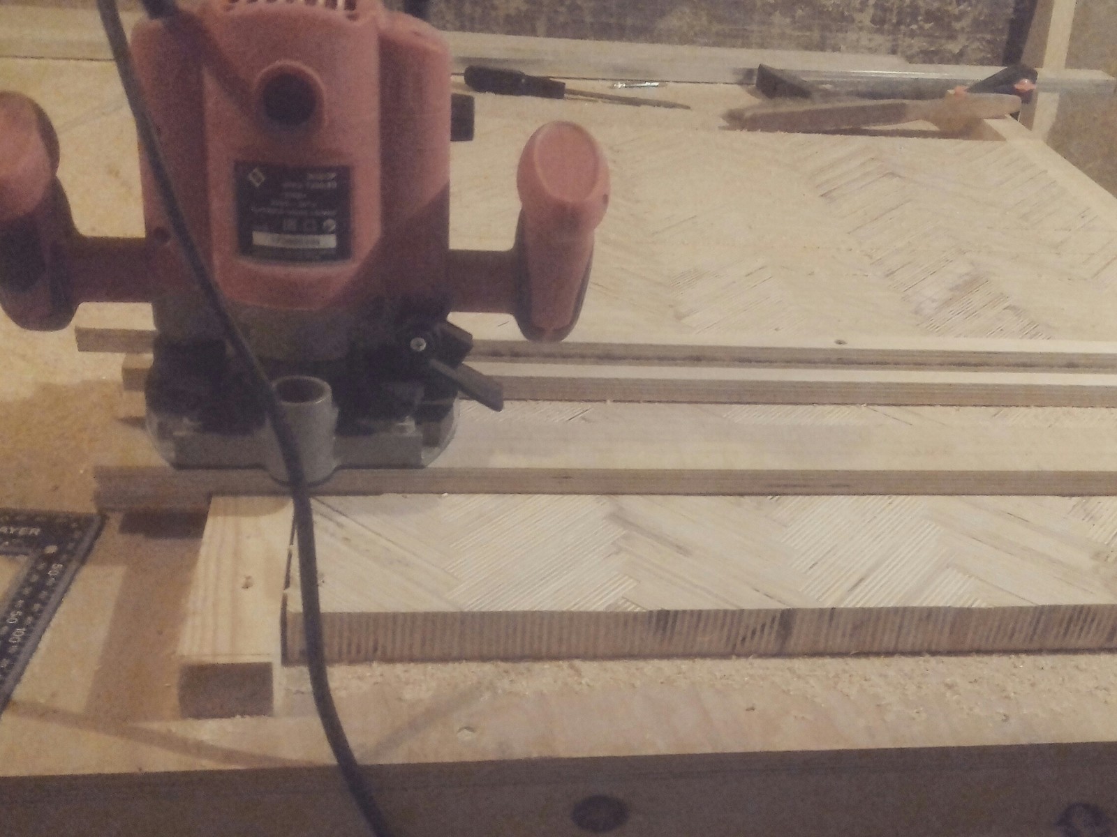 A table made of pieces of plywood and a little background - My, Carpenter, First post, Plywood, Longpost