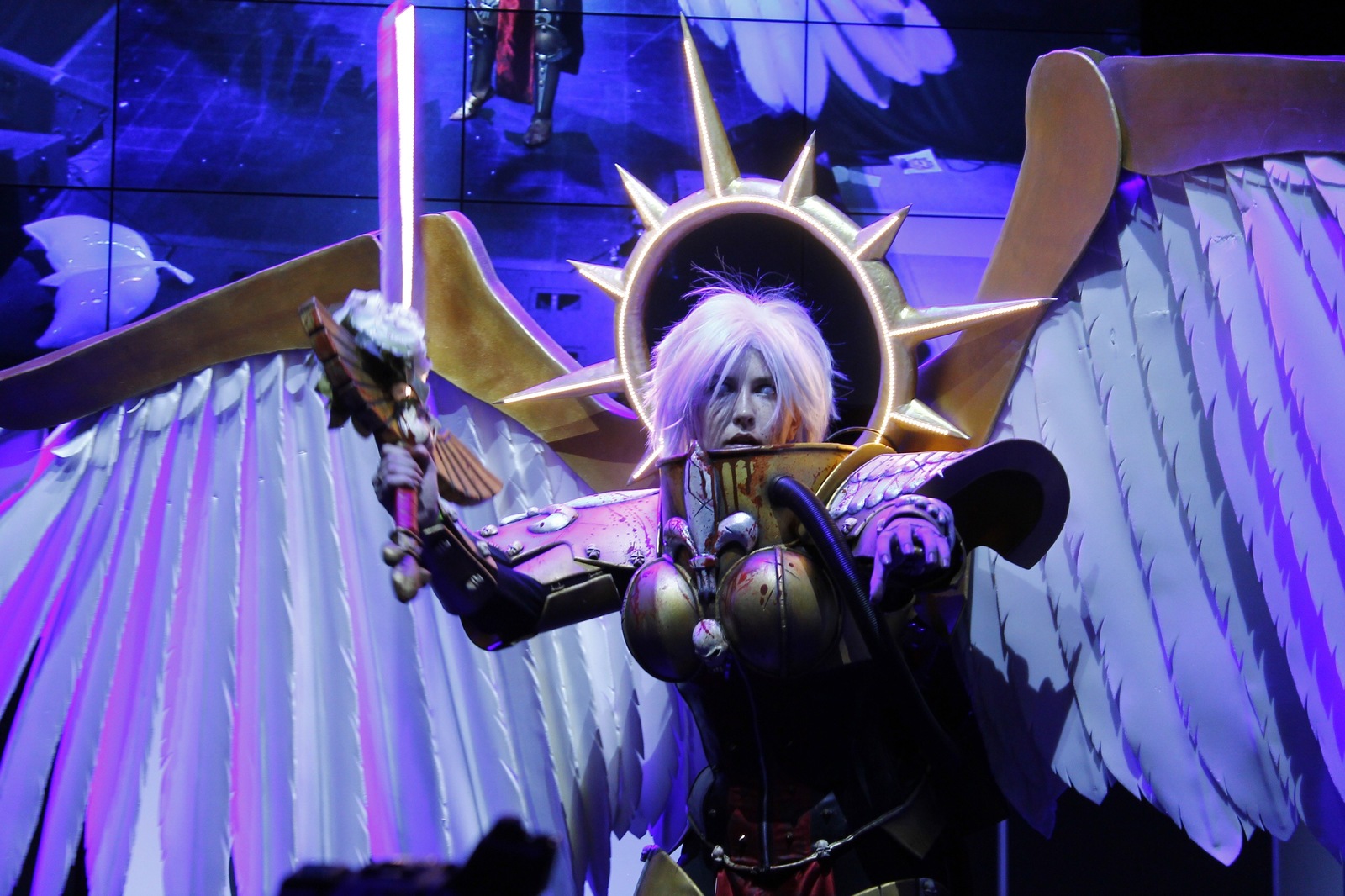 Cosplay Saint Celestine from Warhammer 40,000 - My, Cosplay, Starcon, Warhammer 40k, Warhammer, Saint Celestine, GIF, Longpost