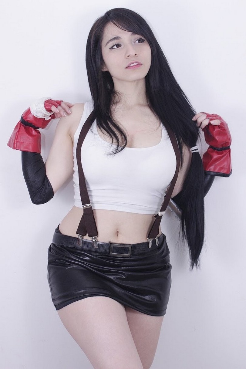 Cosplay Tifa Lockhart (Final Fantasy) - NSFW, Final Fantasy, Final fantasy vii, Tifa lockhart, Cosplay, Boobs, Strawberry, Longpost