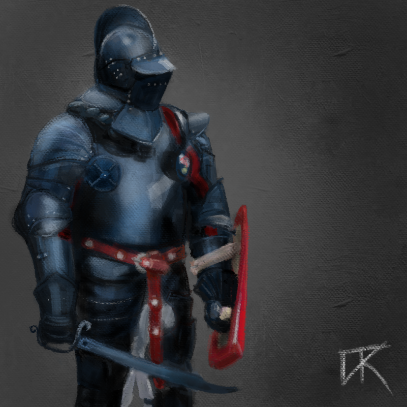 Knight of the Black Order - My, Art, Digital drawing, Knight, 2D, Drawing, Photoshop, Knights