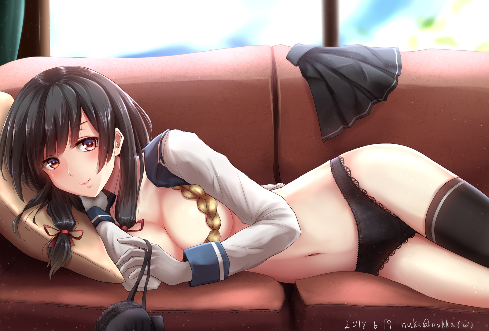 It's very hot today, Admiral - NSFW, Kantai collection, Isokaze, Anime, Anime art, Underwear