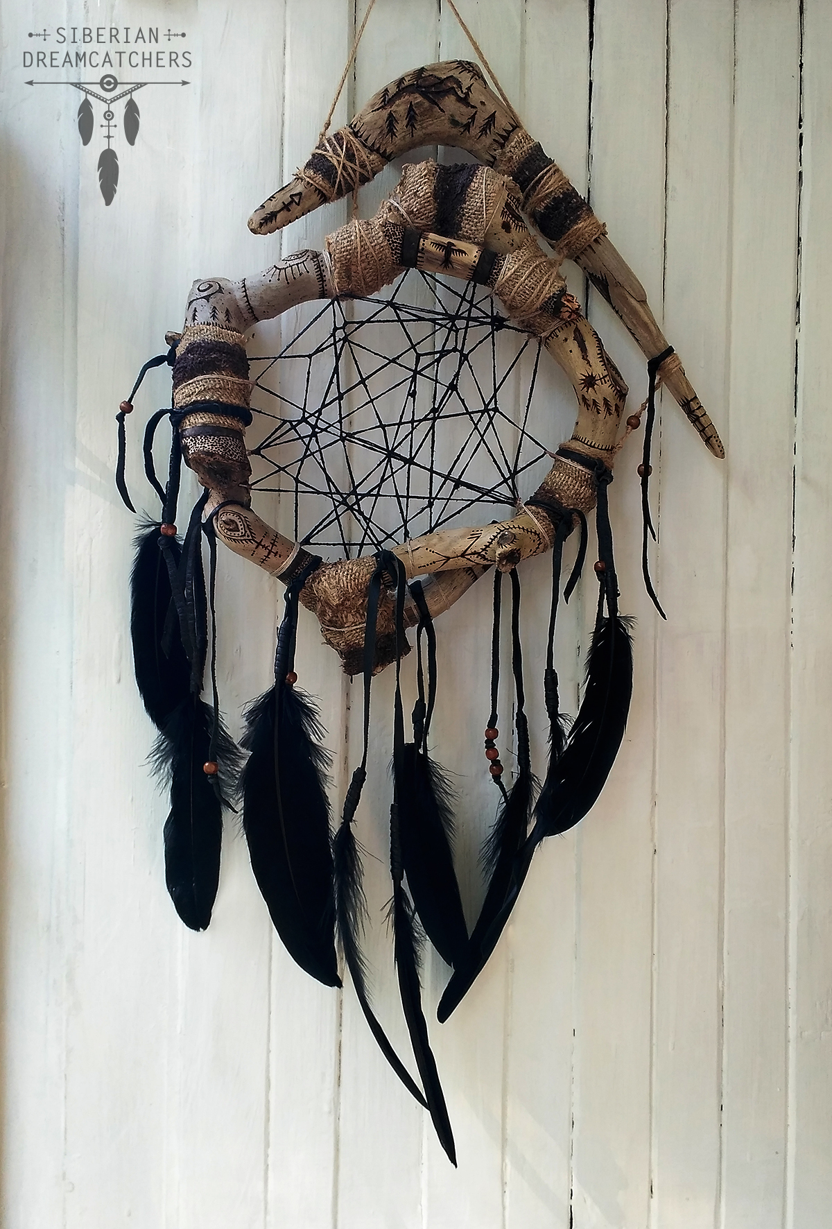 Dream catcher Ahiga - My, Dreamcatcher, Pyrography, Longpost