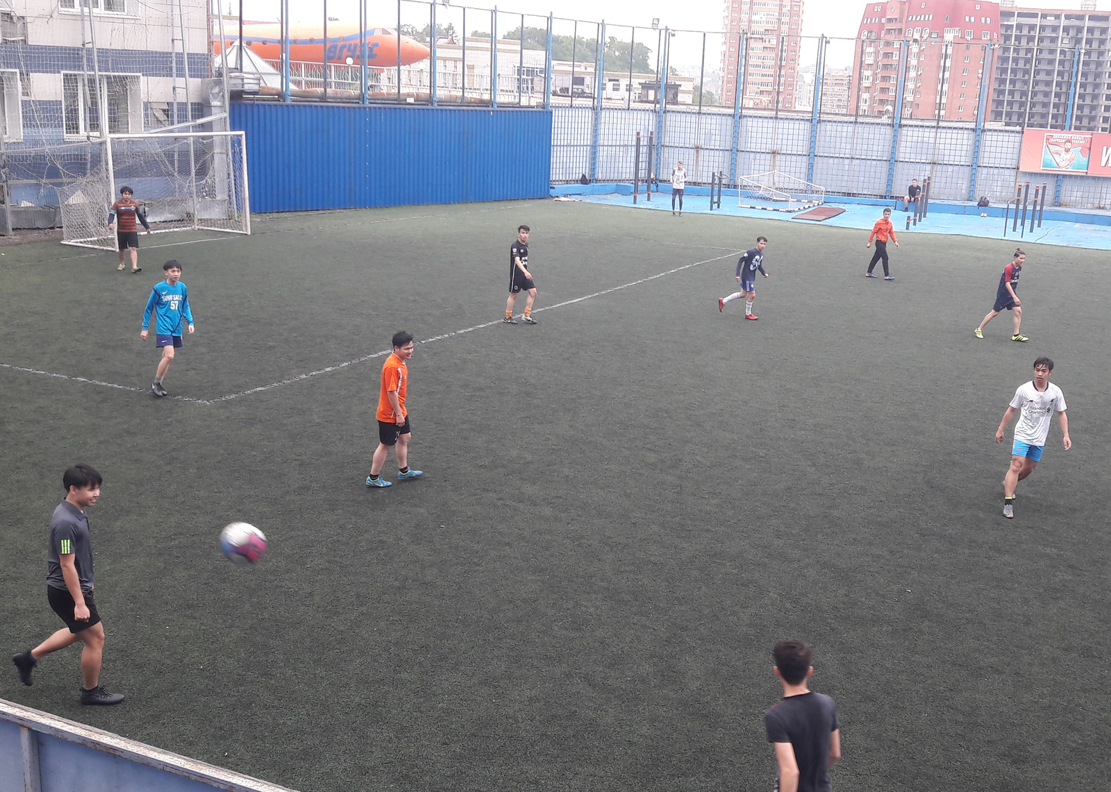 Residents of Vladivostok also play football! - My, Asians, Football