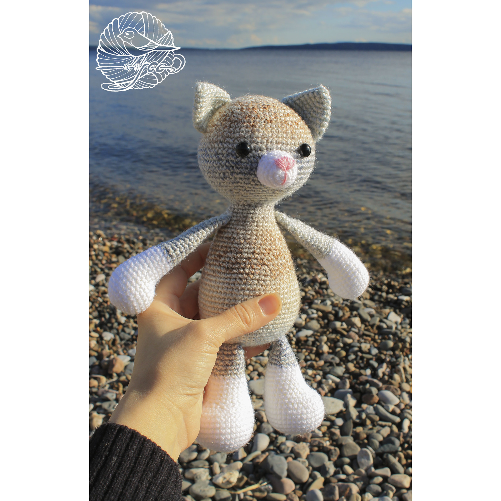 knitted cat - My, Needlework without process, cat, Amigurumi, Knitting, Crochet, Knitted toys