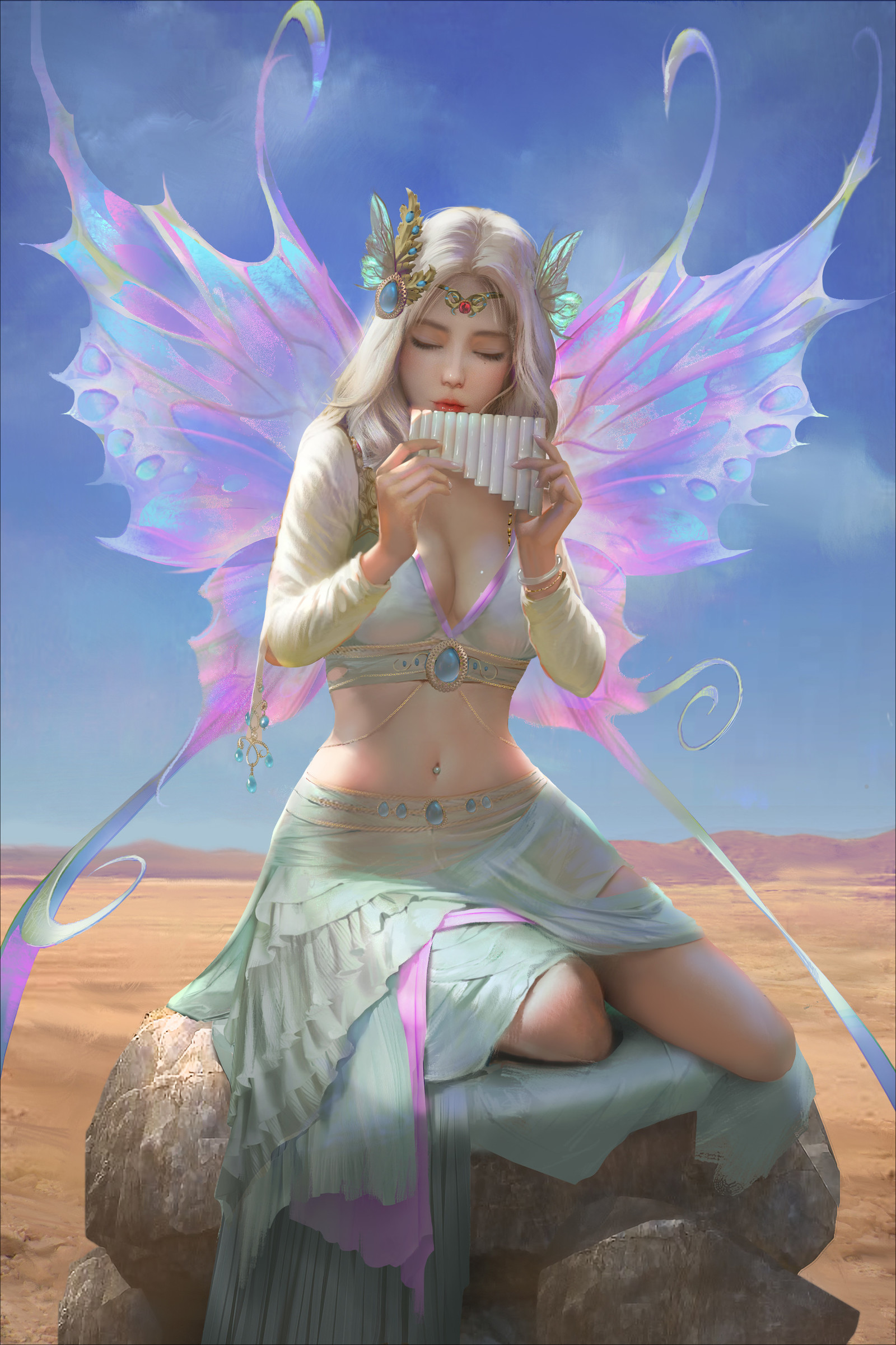 desert fairy - Art, Drawing, Fantasy, Fairy, Desert, , Svirel