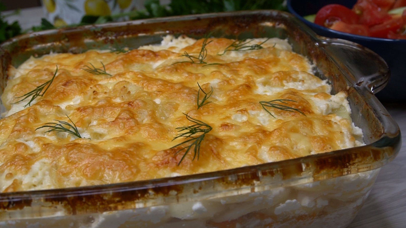 Potato casserole with chicken breast - My, Casserole, Recipe, Video recipe, Video