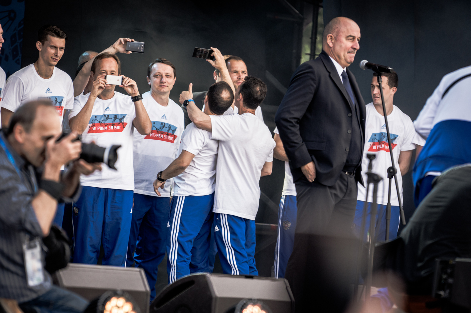 The Russian team in the Fan zone. Photo from the crowd - My, Football, Russian team, World championship, Longpost