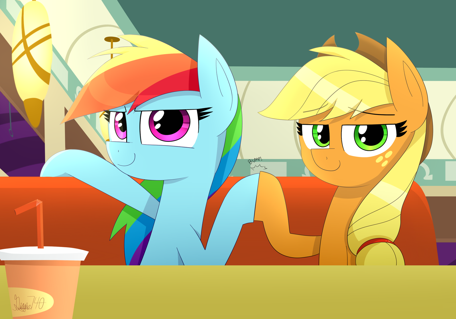 That was totally lame, bro! - Rainbow dash, Applejack, PonyArt, MLP Season 6, My little pony