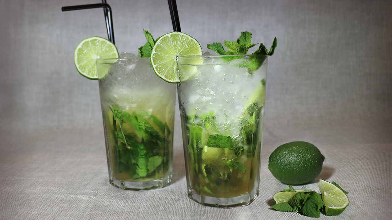 Mojito classic + non-alcoholic - My, Food, Recipe, Cocktail, Longpost, Mojito, Video