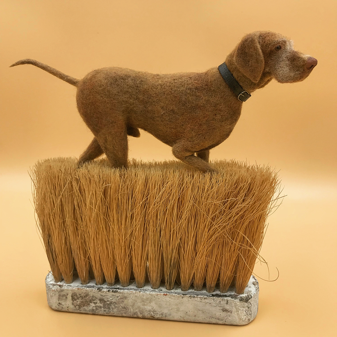 Beauty from old brushes. - Animals, Felt, Wool toy, Longpost