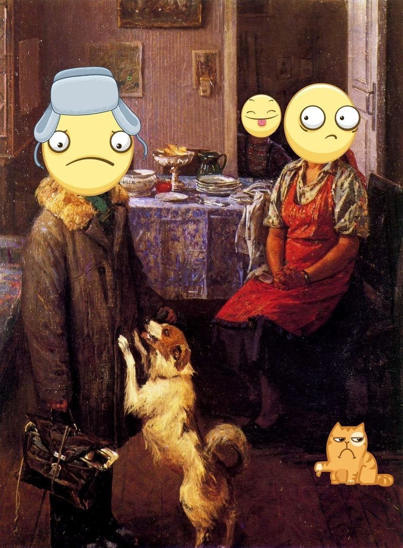 In honor of Emoji Day, the NGS decided to “modernize” famous paintings a bit and give their characters new emotions with the help of emoji stickers - Emoji, Painting, Modern Art, Longpost