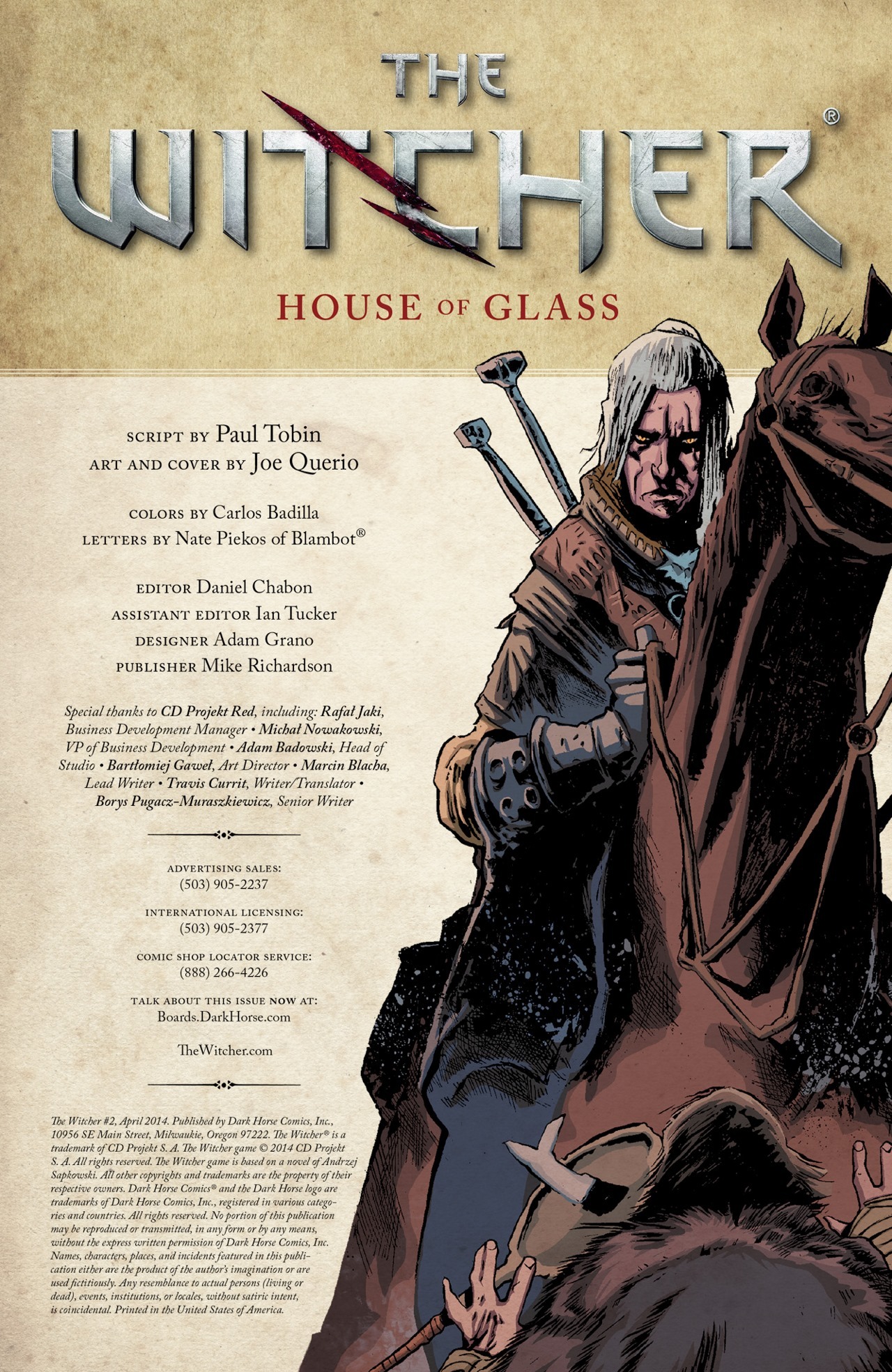 The Witcher: House of Glass part 2 in Russian. - , Comics, Witcher, Russian language, Longpost