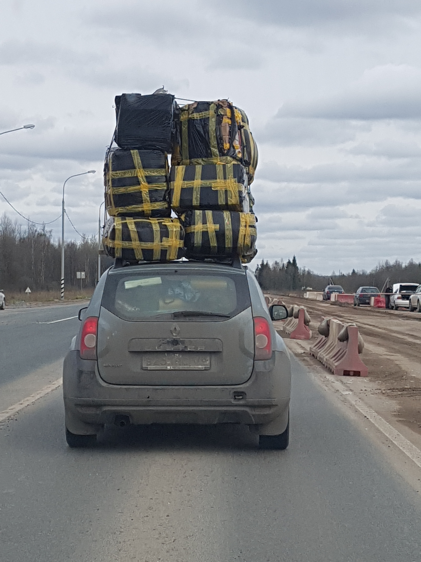 Безопасные перевозки - Моё, Трасса м10, Багажник, Грузоперевозки, Длиннопост