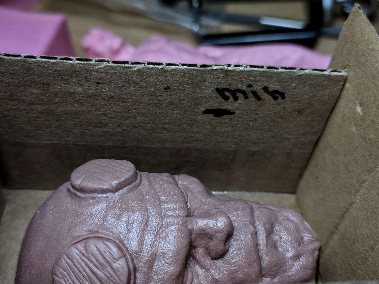 How to make a simple silicone mold - My, Silicone, Hellboy, Tutorial, Creation, Shaping, Sculpture, Plasticine, Longpost