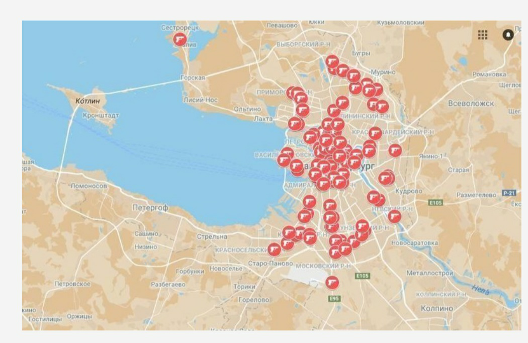 В Петербурге журналист создал карту заказных убийств